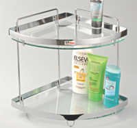 Glass Corner Shelves