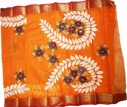 Bengal Handloom Hand Print Saree