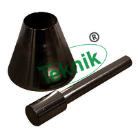 Sand Absorption Cone And Tamper - Cast Iron Body, 1.5 Inch Top Diameter, 3.5 Inch Base Diameter, 2.7/8 Inch Height | Robust Design, Supreme Finish, Smooth Operation, Highly Efficient For Aggregate Laboratory Tests