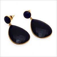 Dyed Sapphire Gemstone Earrings