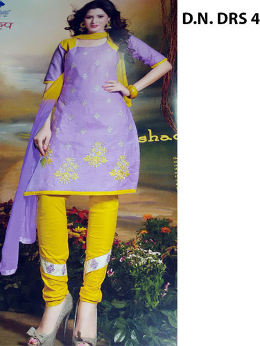 Cotton Punjabi Suit - Lavender Color, Regular Fit, Floral Embroidery | Elegant Design, Durable Fabric, Stylish Patterns, Ultimate Comfort
