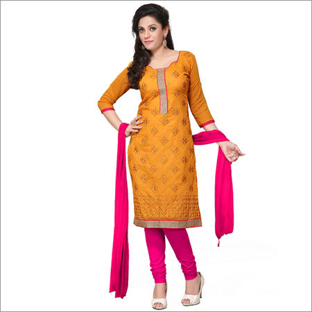 Latest Orange Churidar Salwar Kameez