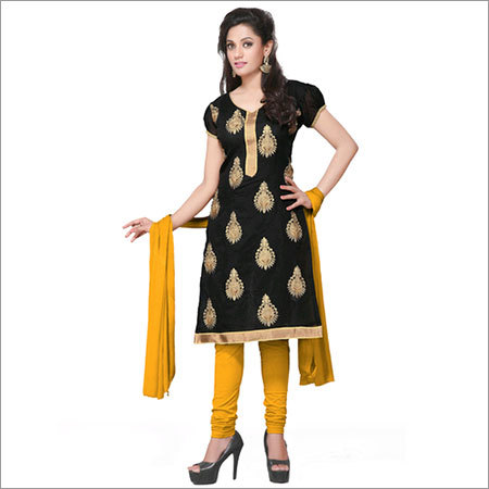 Sensational Black Churidar Salwar Kameez