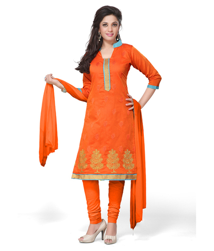 Fabulous Orange Churidar Salwar Kameez