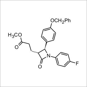 Methyl (3R,4S)-1-(4-flurophenyl)-2-oxo-4-[4-(benzyloxy)phenyl-3-azetidin-3-yl-propionate