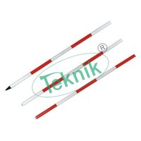 Ranging Rod - Steel Conduct Pipe 25mm Dia, 2m & 3m Sizes, International Orange & White Painted | Ideal For Surveying Instruments