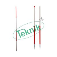 Ranging Rod Metal - Steel Pipe 25mm Dia, Available Sizes: 2m Single, 3m Single, 2m 2-fold, 3m 3-fold, International Orange & White With Iron Shoe