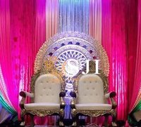 Carved Chairs - Color: Red And White Decorations