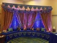 Blue Themed Sangeet Stage