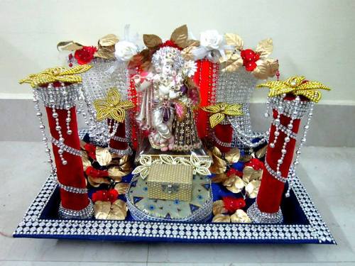 radha krishna ring platter