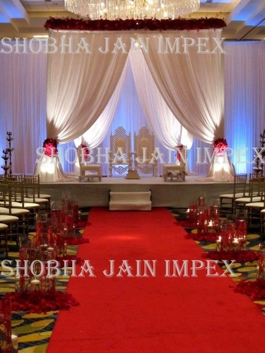 Plain Wedding Curtain By SHOBHA JAIN IMPEX