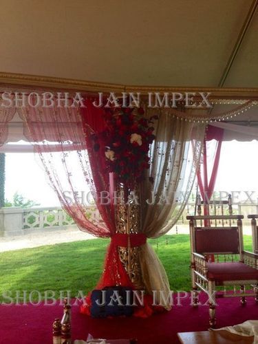 Red And Cream Indoor Wedding Curtains