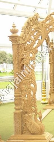 Golden Peacock Mandap Pillar 