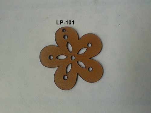 Leather Pendants - Genuine Leather 30x30 mm Brown, Elegant Design, Durable, Versatile Use, Laser Cut Finish