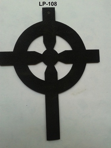 Leather Pendants - Leather, 5x5 Cm, Black | Elegant Design, Durable, Religious Symbol, Matte Finish