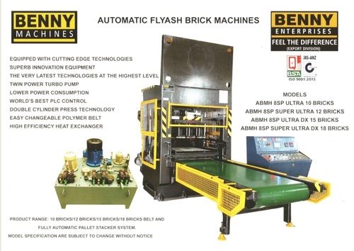 10 Bricks Fly Ash Making Machine Capacity: 19000 Kg/Hr