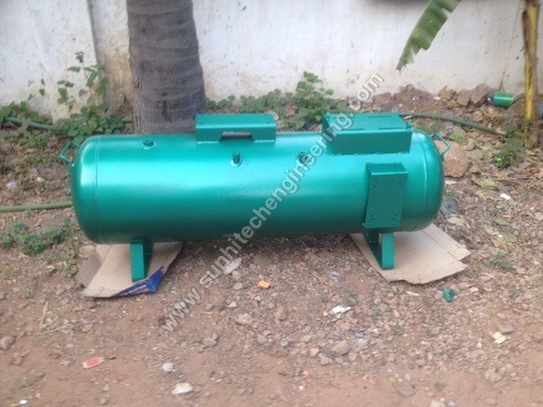 Horizontal Air Receiver Tank - Steel Material 500 Liter Capacity 5-7 Feet Height | Designed for Industrial Use Weight Range 80-150 Kilograms Working Pressure up to 20 Bar