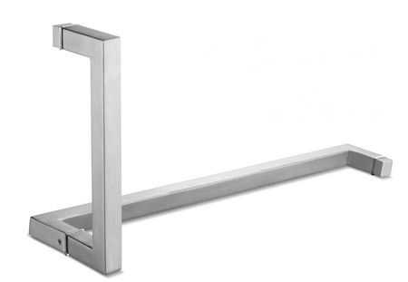 Silver Square Shower Glass Door Handle