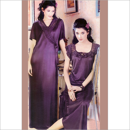 Two Piece Satin Nightgown