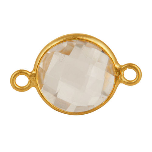 Round Crystal Gemstone Connectors