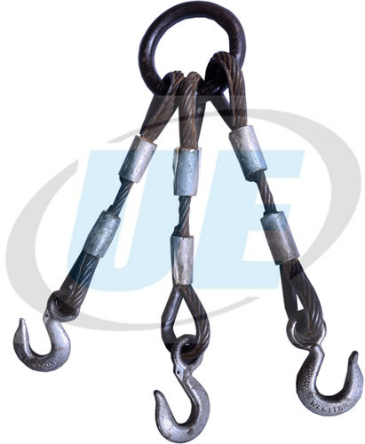 Silver 3 Legged Wire Rope  Sling