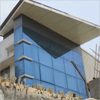 Glass Entrance Canopy - Tempered Glass, Customizable Size, Blue | Weather Protection, Easy Install, Durable Aluminum Frame