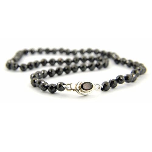Black Diamonds Necklace in Sterling Silver