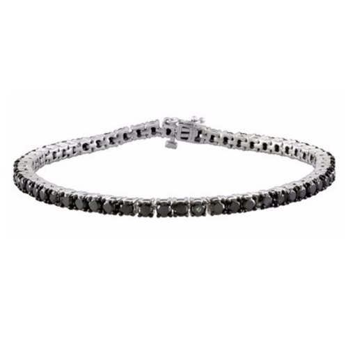 Black Diamonds Handcrafted  Bracelet in 14 K Gold