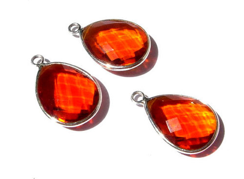 Pear Citrine Gemstone Connector