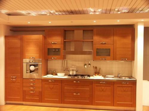 Solid Wood Modular Kitchen