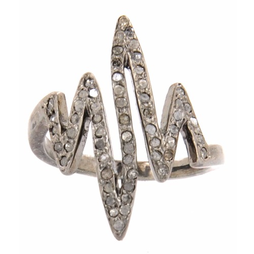 Designer Rose Cut Diamond Statement Ring