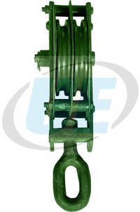 Wire Rope Pulley Block Double Sheave - Ductile Iron, 1-5 Tonne Capacity, Green Color | Electric Power Source, Durable Design, Easy To Operate, Low Noise Level