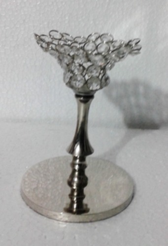 Silver Crystle T-Light For Decoration