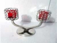 Red 2 Arms Glass Votive