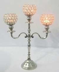3 Crystal Ball T-Light Candle Stand B