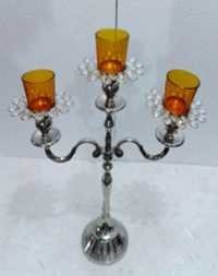 3 Arm Glass Votive Candle Stand 3