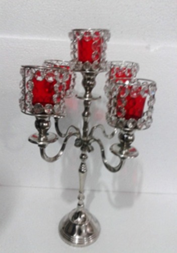 5 Arm Glass Votive Candle Stand