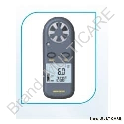 Mini Anemometer - Plastic, 304.8mm Length | Waterproof, Backlight Display, Wind Speed Range 0.3-30m/s, Temperature Range 0-45Â°C, Low Battery Indication