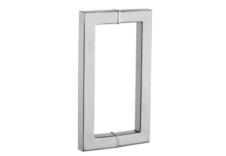 Silver Square Glass Door Handle