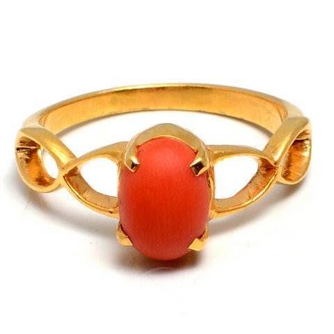 Red Coral Gemstone Ring at Rs 4500/piece | Astro Rings in Jaipur | ID:  2850035783855