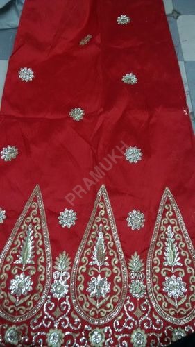 Red color george fabrics