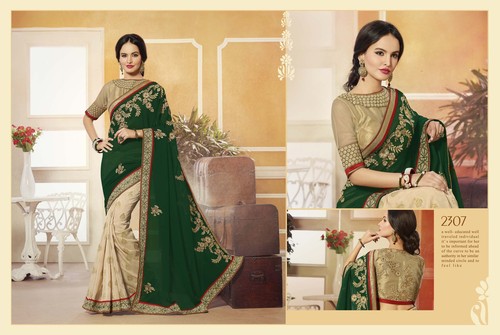 Designer Embroidery Fancy Sarees