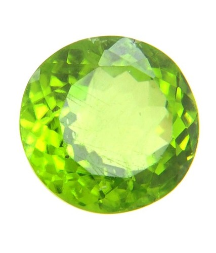 Certified Round Brilliant Cut Peridot Gemstone