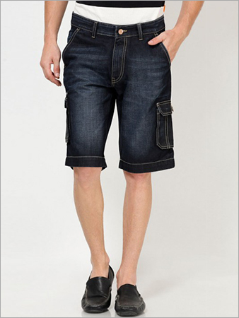 Washed Navy Blue Shorts