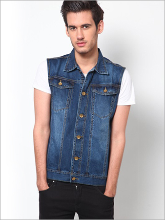 Washed Navy Blue Denim Jacket