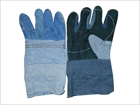 Jeans Fabric Safety Hand Gloves