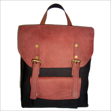 Canvas Leather Backpack Capacity: 1 Kg/Hr