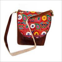 Embroidery satchel bag