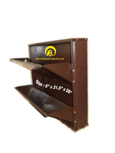 2 Shelves Brown Metal Jumbo