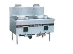 Chinese Cooking Range Two Burner With One Warmer